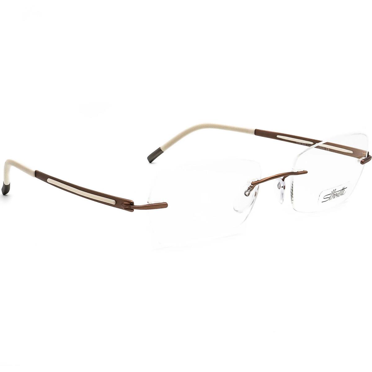 Silhouette Eyeglasses 4365 40 6063 5263 Titan Rose Gold White Rimless 49 17 135