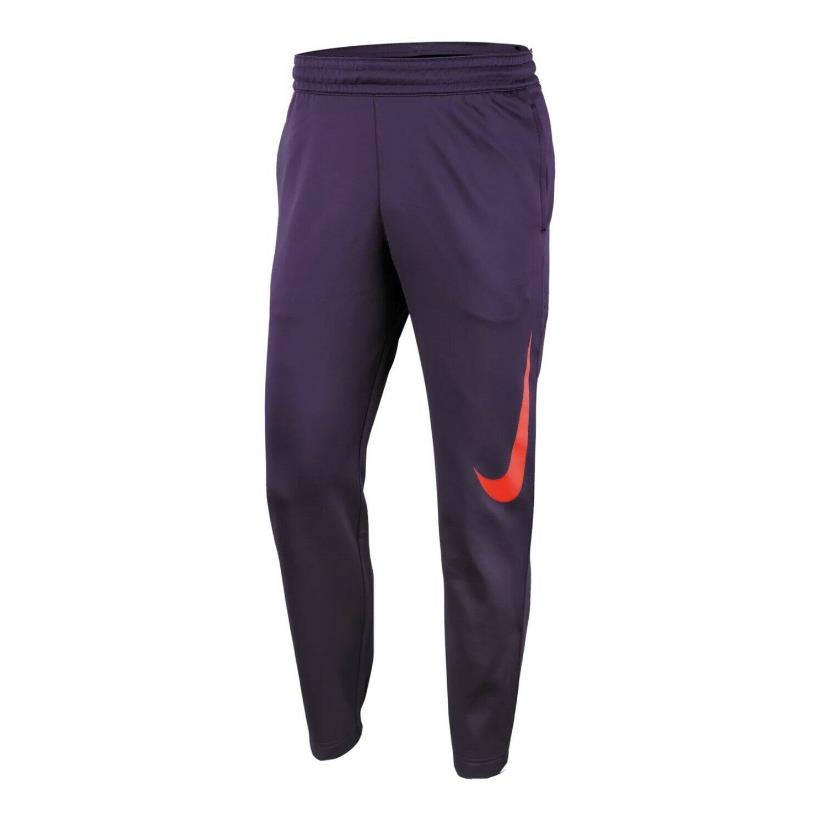 Nike Therma Fleece Men Basketball Pants Dri-fit Purple AT3260 525