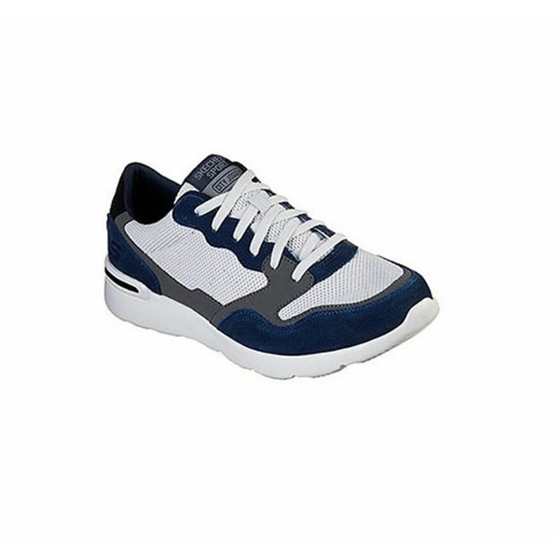 Skechers Men`s Shoes City Jogger Charcoal Gray Memory Foam Sneakers 51963 - Blue/White,Charcoal
