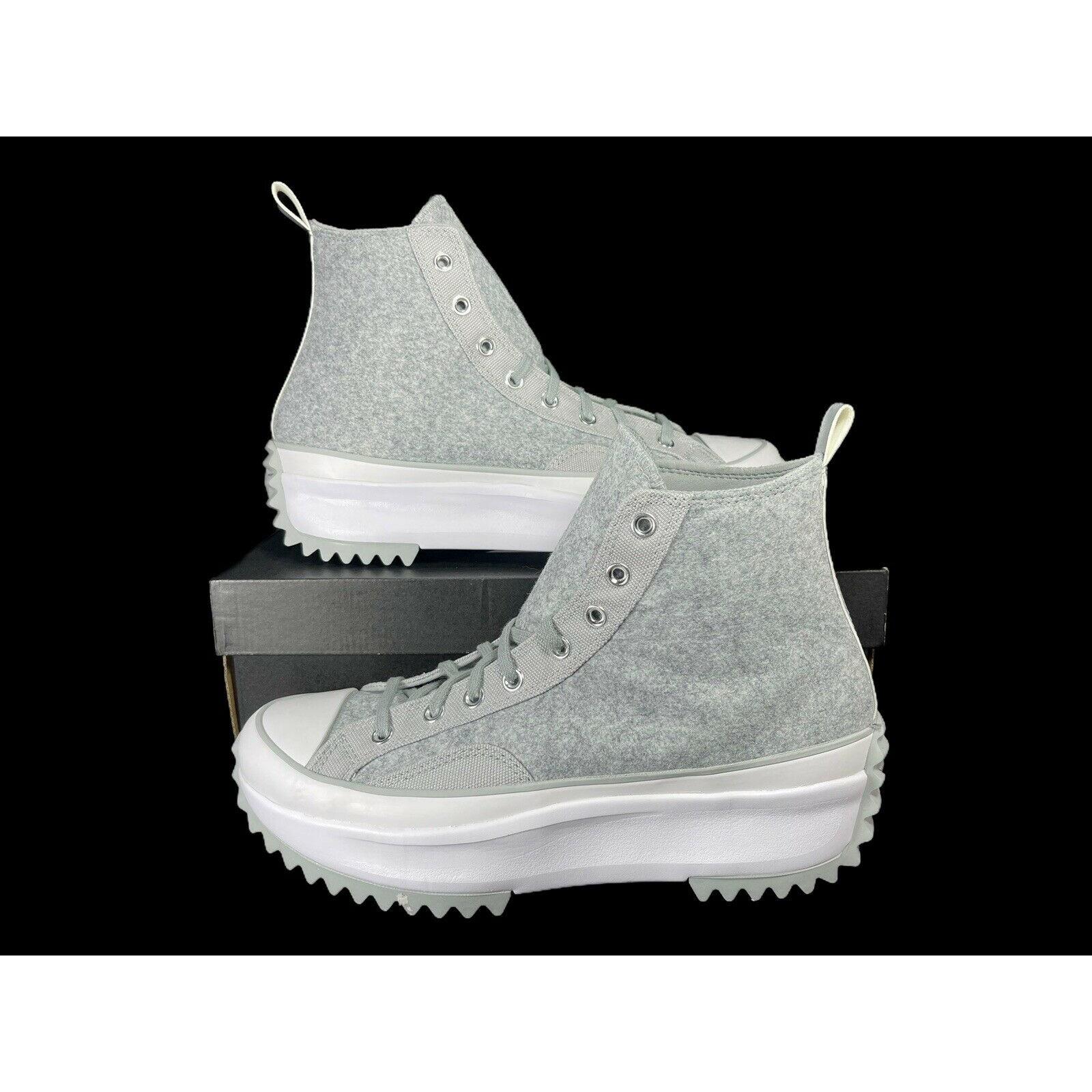 converse run star hike hi felt sneakers in gray