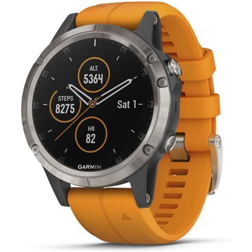 Garmin Fenix 5 Plus Orange Bang 010-01988-00 Authorized Garmin Dealer