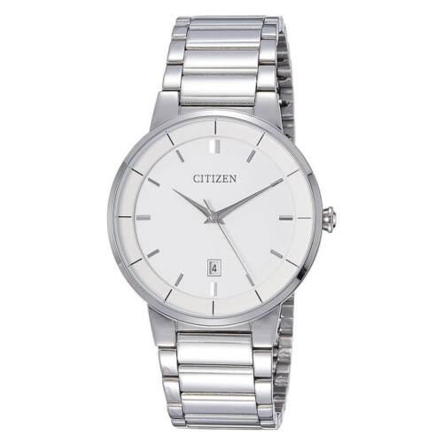 Citizen Men`s Quartz Stainless Steel Bracelet White Dial Watch BI5010-59A