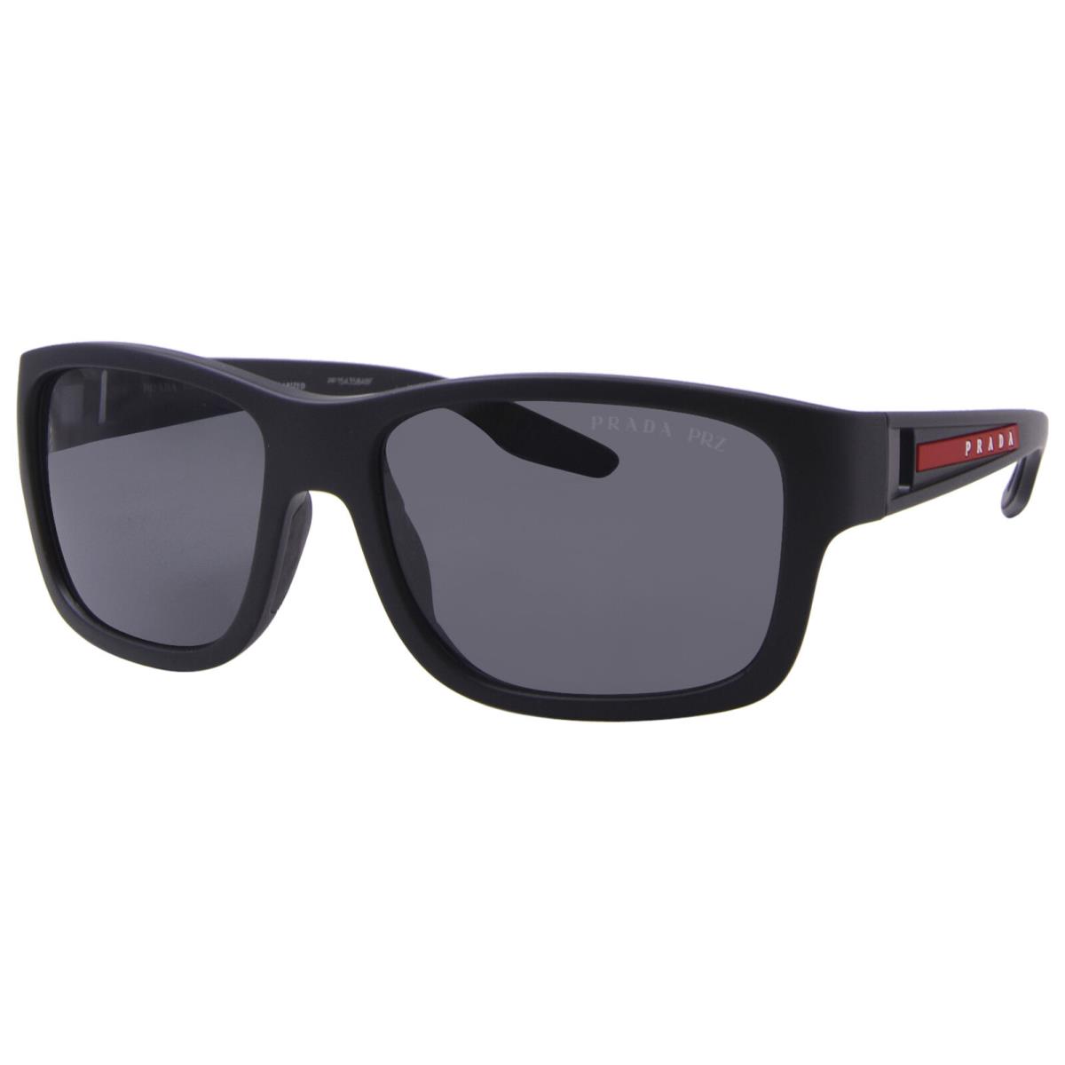 Prada Linea Rossa PS 01WS DG002G Sunglasses Men`s Black/polarized Dark Grey 59mm - Frame: Black, Lens: Gray