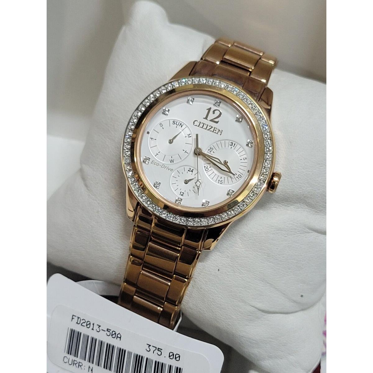 Citizen Eco-drive Women`s Silhouette Crystals Rose Gold 37MM FD2013-50A