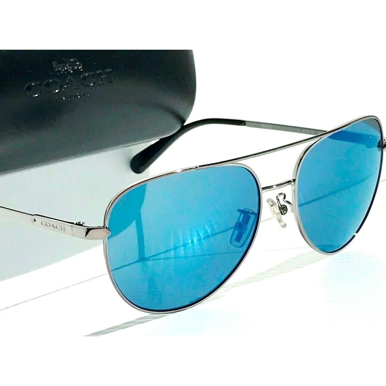Coach sunglasses  - Gold , Silver Frame, Blue Lens