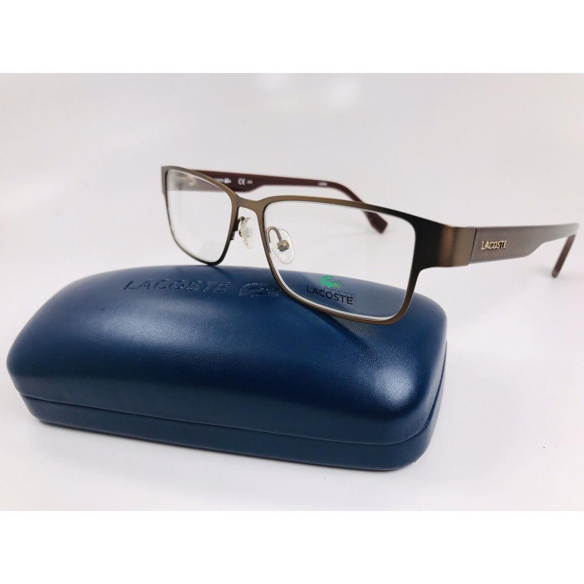 Lacoste L2207A 234 Light Brown Eyeglasses 51mm with Lacoste Case