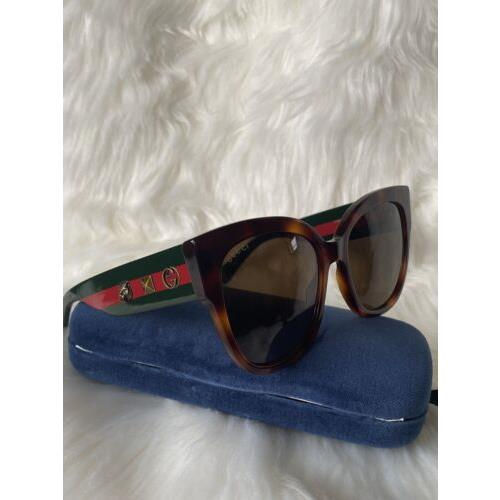 Gucci sunglasses  - 002 , Havana Green Frame, Brown Lens 0