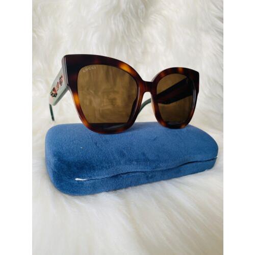 Gucci sunglasses  - 002 , Havana Green Frame, Brown Lens 2