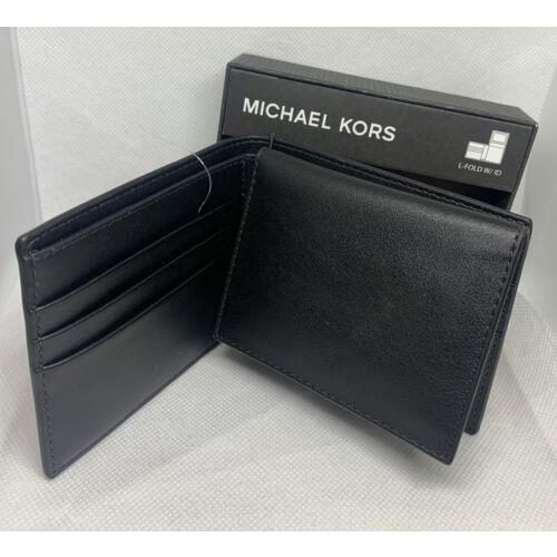 Kors Men s Andy Leather L-fold Wallet with ID - Luggage - Michael