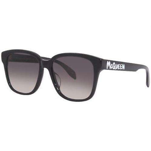 Alexander Mcqueen AM0331SK 001 Sunglasses Women`s Black/grey Gradient 56mm