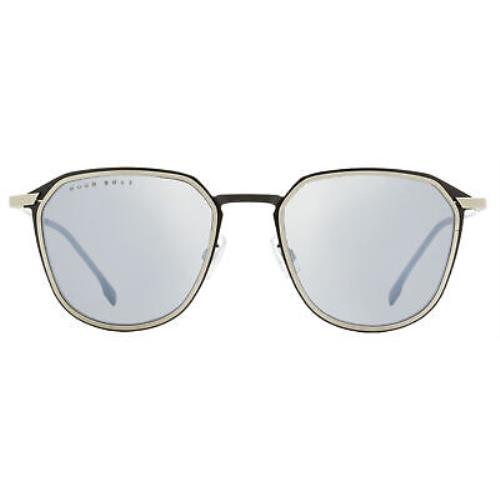 Hugo Boss sunglasses  - Ruthenium/Matte Black Frame, Gray/Silver Mirror Lens 0