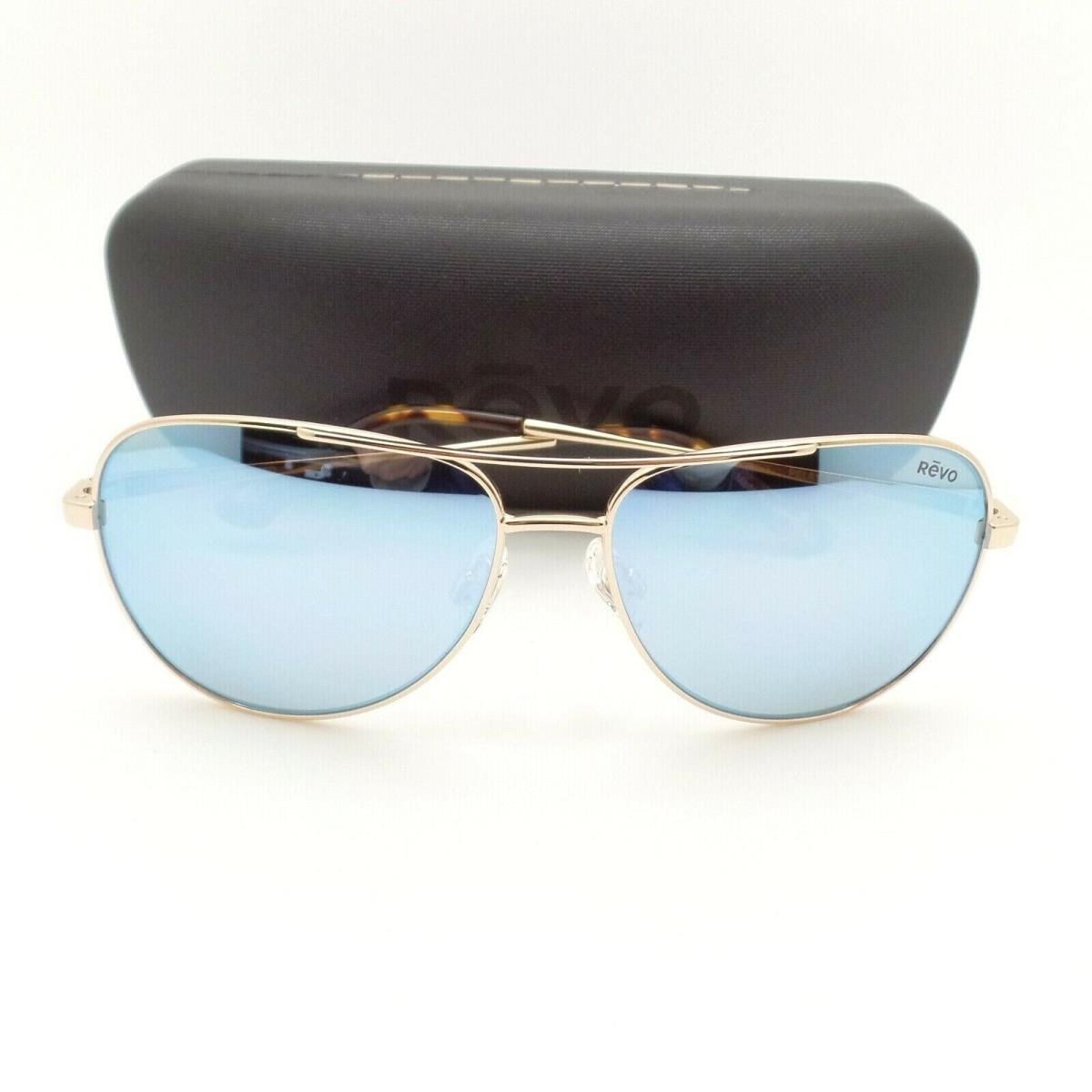 Revo Relay Petite Gold Blue Water Polarized Mirror Sunglasses