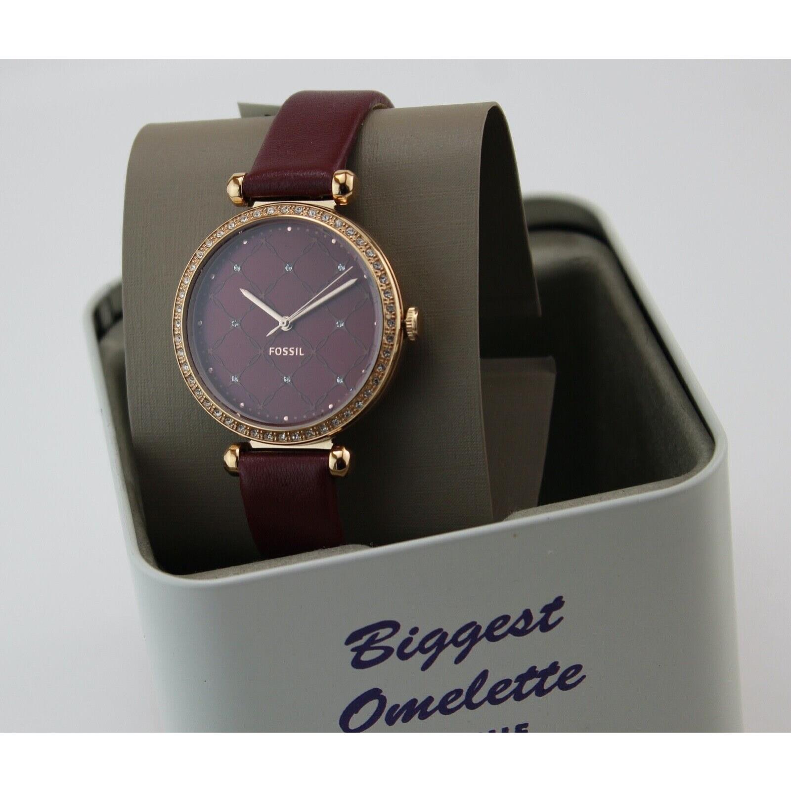 fossil burgundy watch