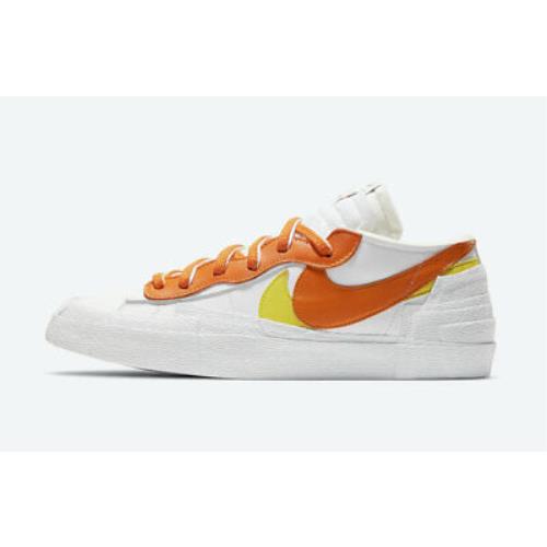 Nike Men`s Sacai x Blazer Low White Orange Yellow DD1877-100 Fashion Shoes