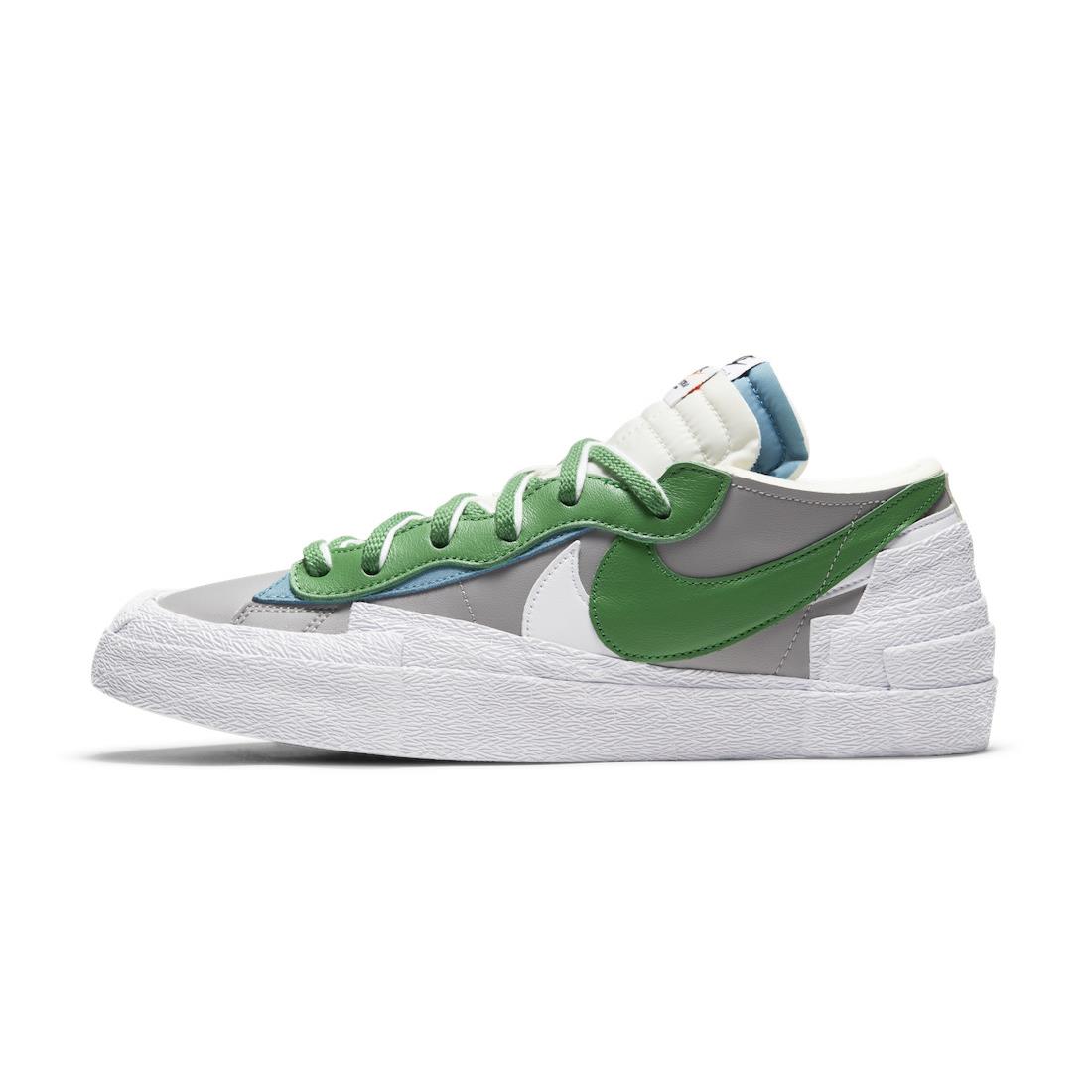 Nike Men`s Sacai x Blazer Low White/green DD1877-001 Fashion Shoes - White