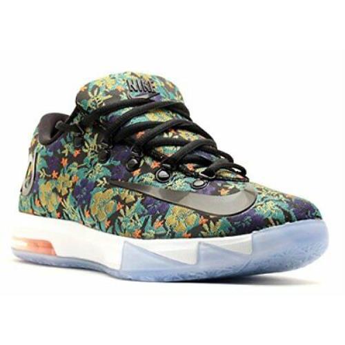 Nike Men`s KD 6 Ext QS `floral` Multi-color 652120-900 Basketball Shoes