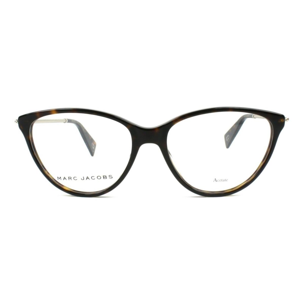 Marc Jacobs 259 086 Havana Silver Eyeglasses RX 54-16-140 MM