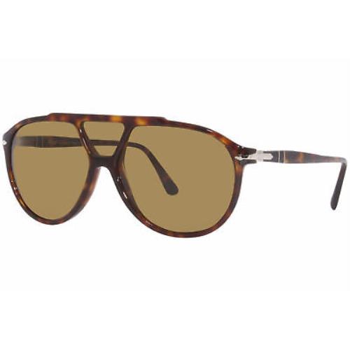 Persol 3217-S 24/53 Sunglasses Men`s Tortoise/brown Pilot 59mm