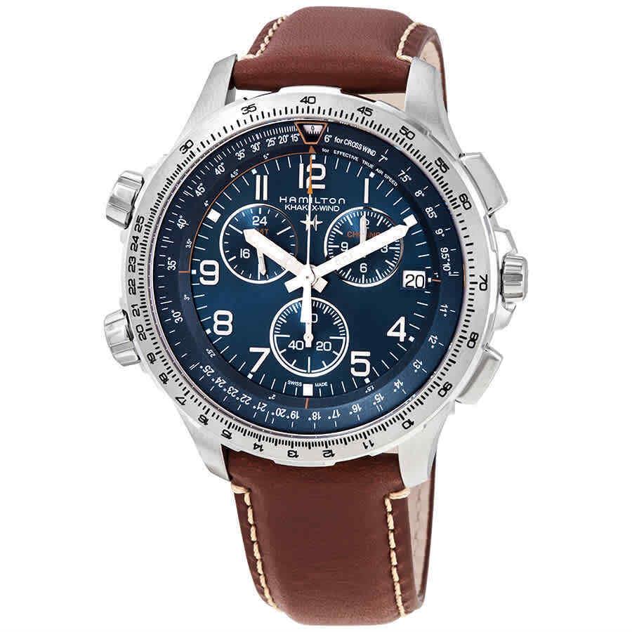 Hamilton Khaki X-wind Chronograph Quartz Blue Dial Men`s Watch H77922541