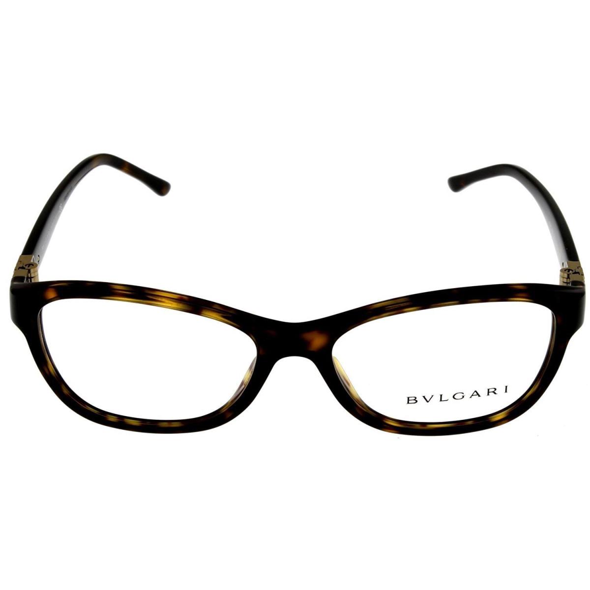 Bvlgari Eyeglasses Frame Women Rectangular Brown Havana BV4082B 504