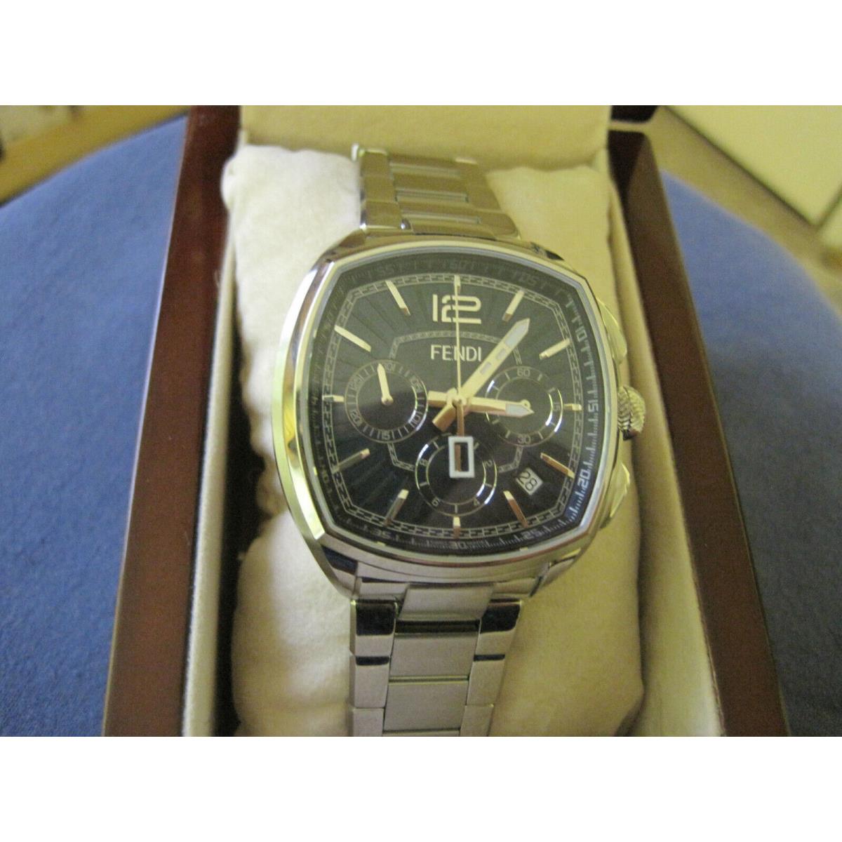 BX 046 Mans Stainless Steel Fendi Chronograph Date Quartz Watch