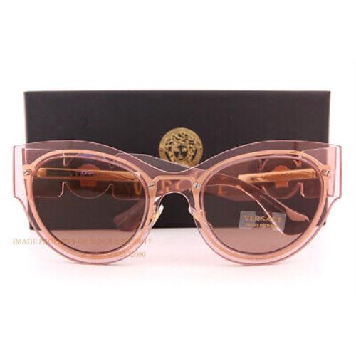Versace sunglasses  - Transparent Pink Frame, Brown Lens 0