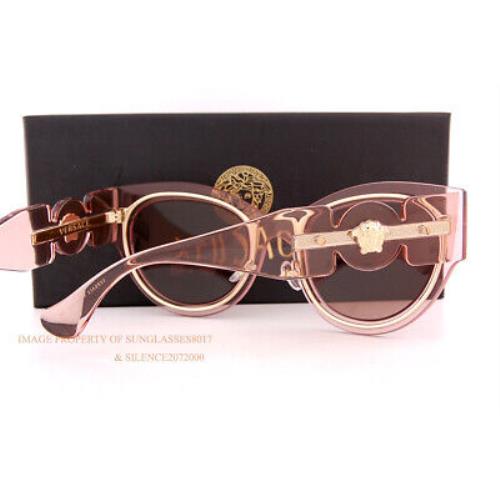 Versace sunglasses  - Transparent Pink Frame, Brown Lens 3