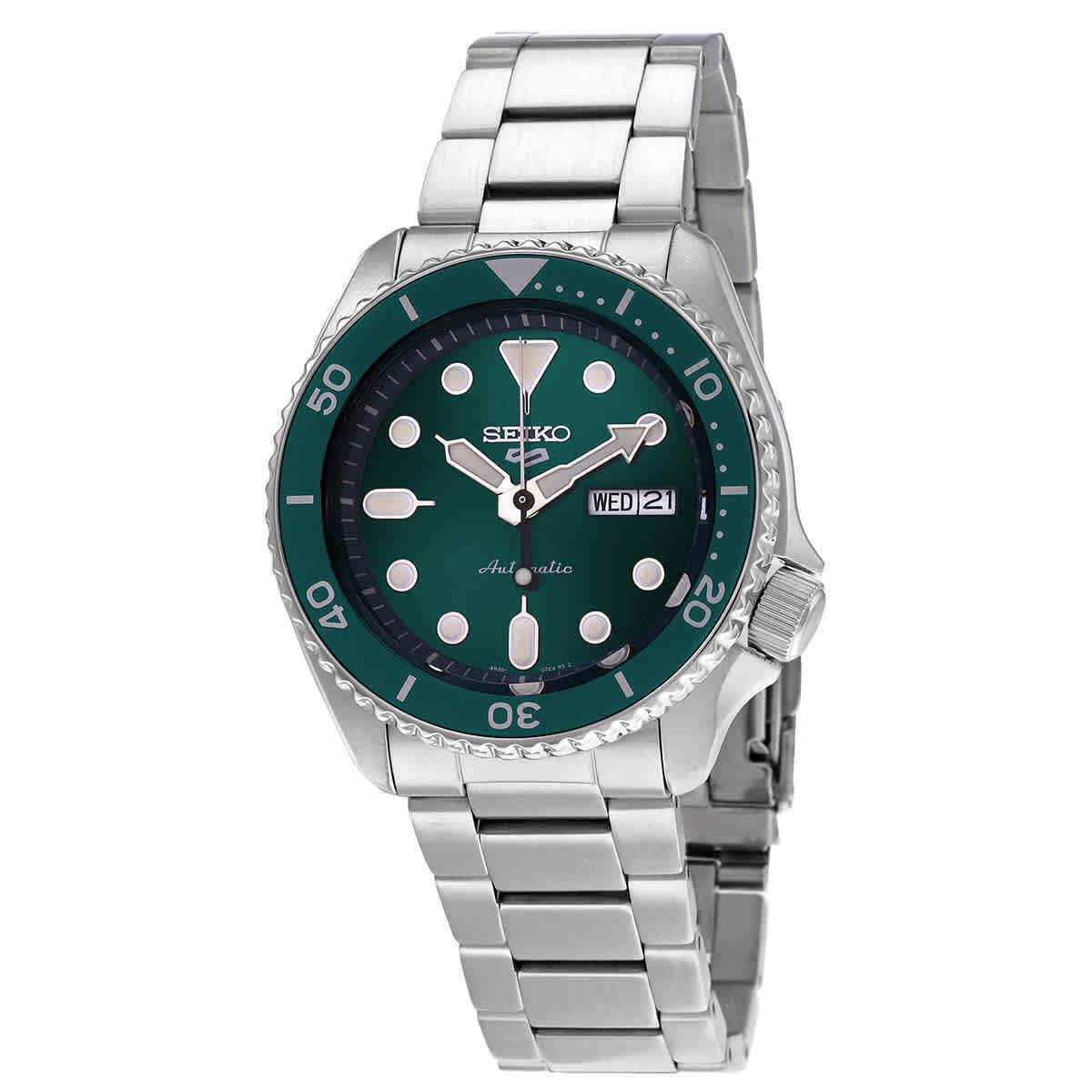 Seiko 5 Sports Automatic Green Dial Men`s Watch SRPD61K1