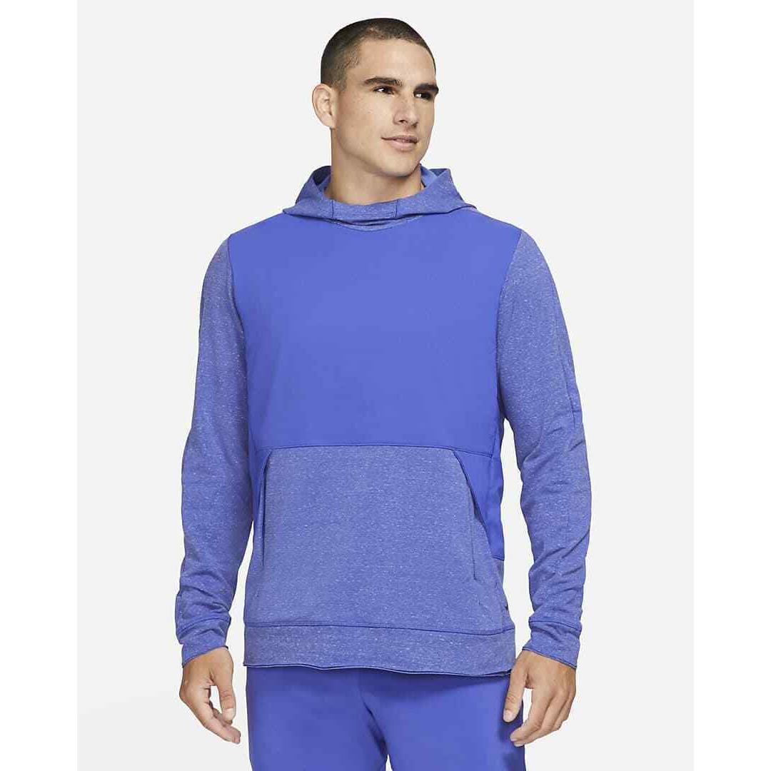Men`s 3XL Nike Yoga Dri-fit Hoodie Pullover Jacket Sweatshirt World Indigo Blue