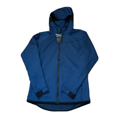 Nike Men`s Therma Flex Showtime Basketball Hoodie Blue AT3263-407 Size Small