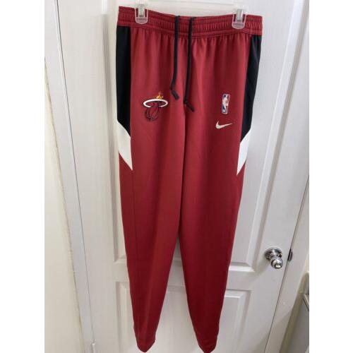 Nike Nba Miami Heat Red Snap Button Side Sweatpants Men Size Ltt AV0847-608