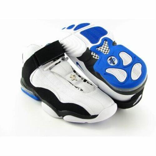 Nike Men`s Air Max Penny IV White/black/blue Sz 11.5 312455-101 Basketball Shoes