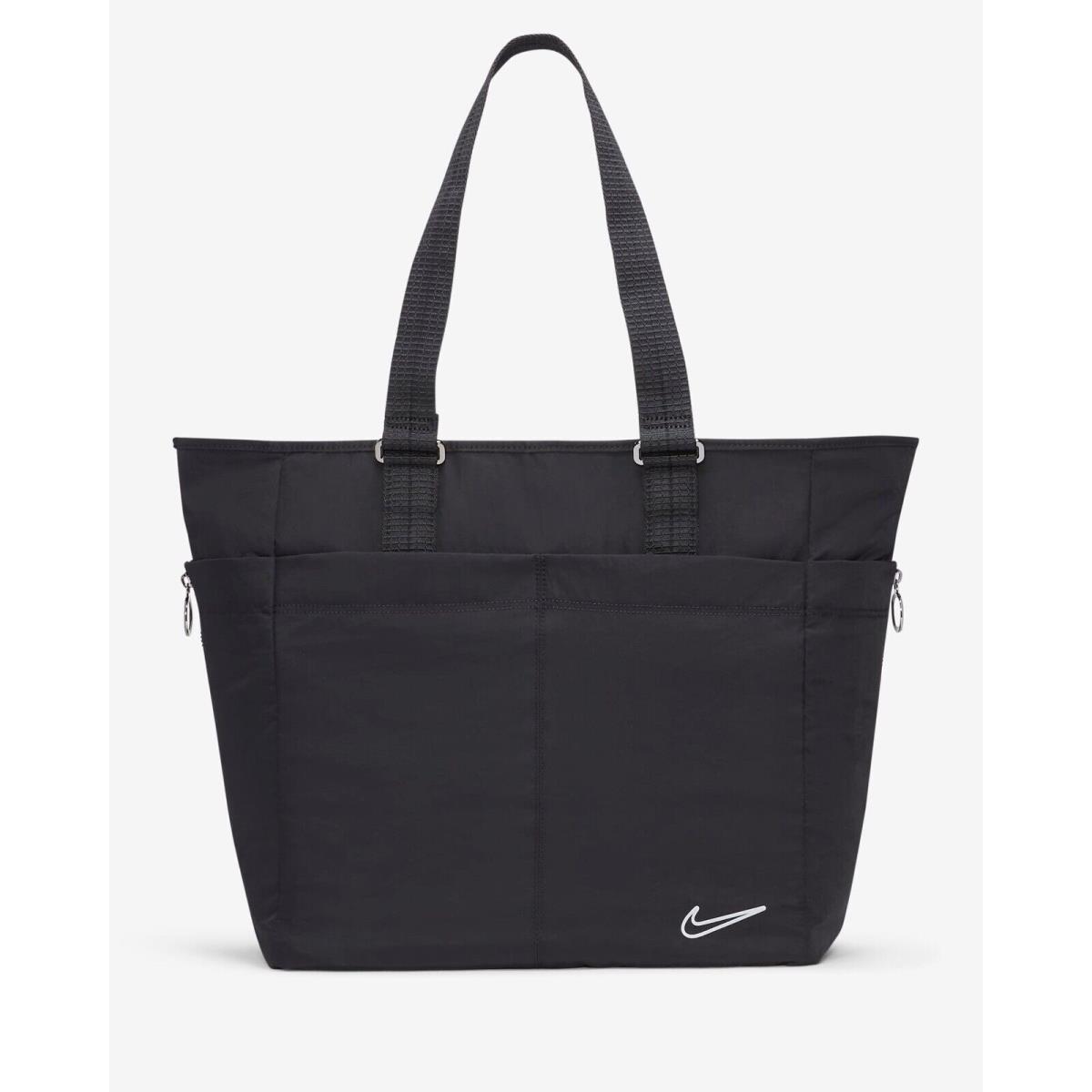 Nike One Luxe Training Bag CV0058-010 Tote Triple Blackout White Gym