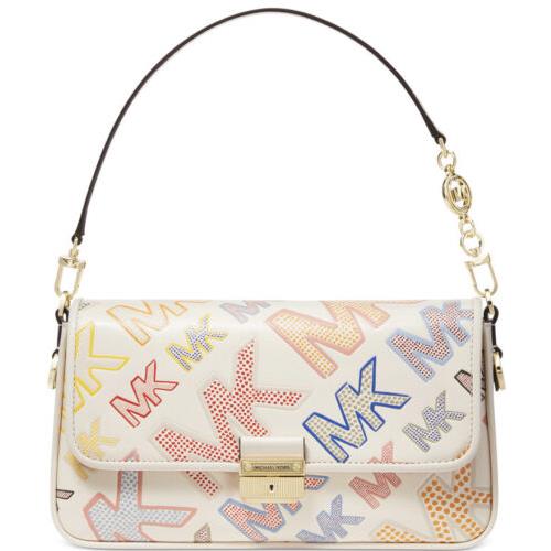 Michael Kors Signature Small Convertible Shoulder Bag Light Cream Multi