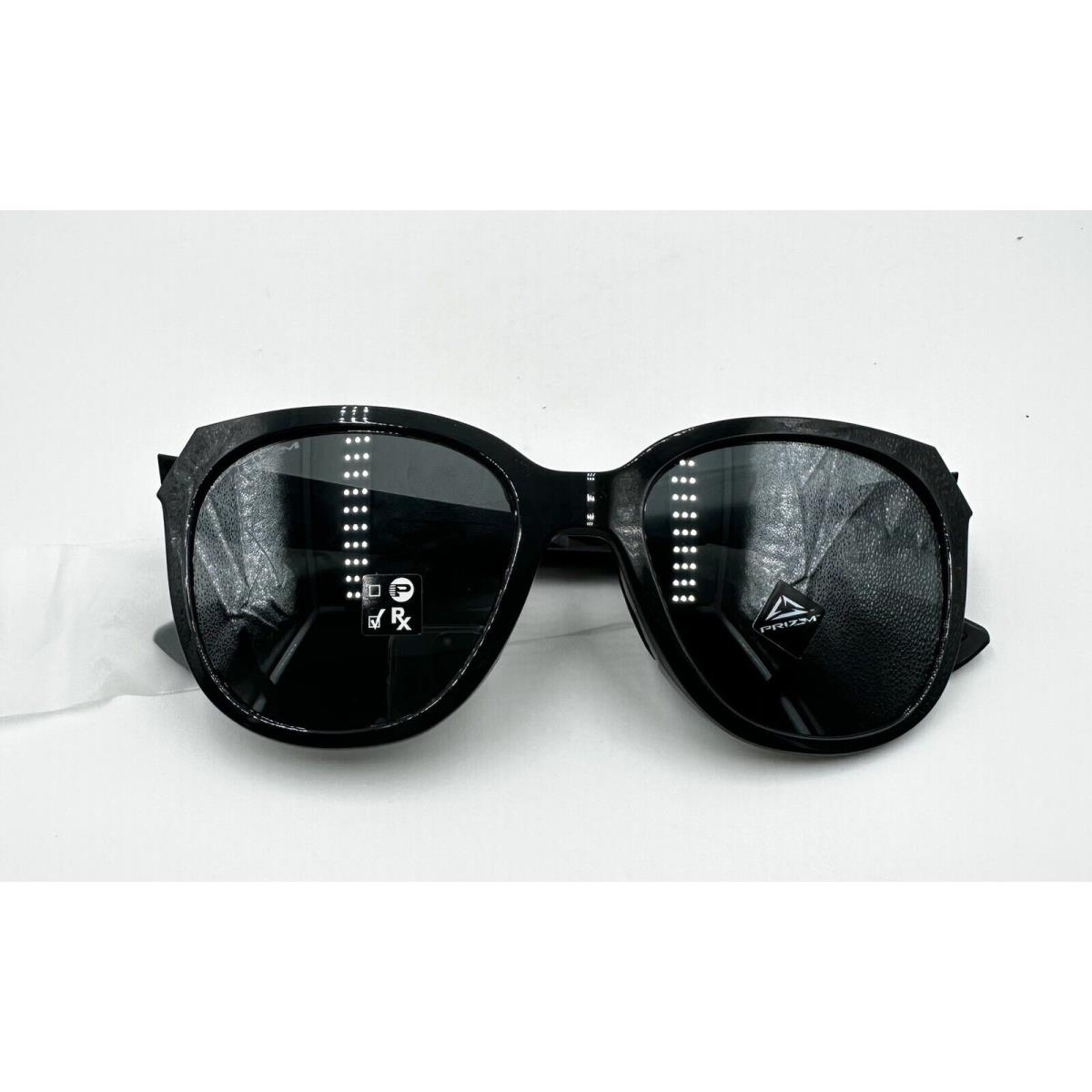 Oakley Low Key Carbon Prizm Black Lens Sunglasses / OO9433-0254 54/19 - Frame: Carbon / Aqua, Lens: Prizm Black