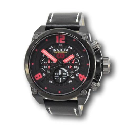 Invicta Corduba Cruiseline 1 Limited Edition Men`s Carbon Fiber Dial Watch 50mm - Face: Black, Dial: Black, Band: Black