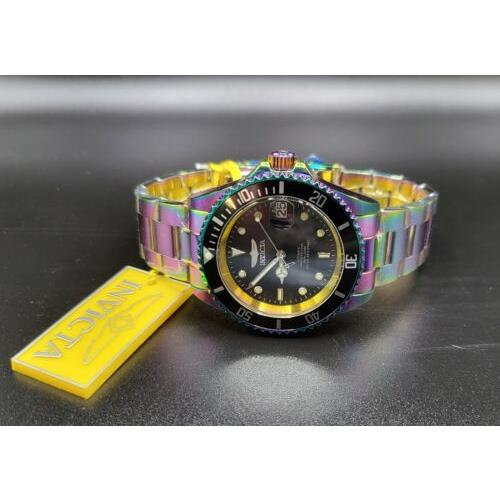 Invicta Pro Diver Automatic Men`s 40mm Iridescent Rainbow Stainless Watch 26600