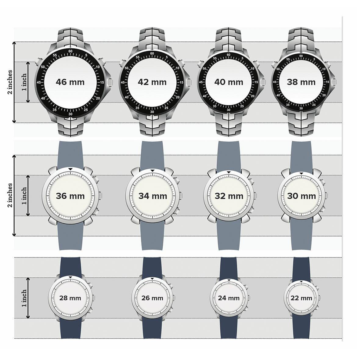 Invicta watch 2025 size chart