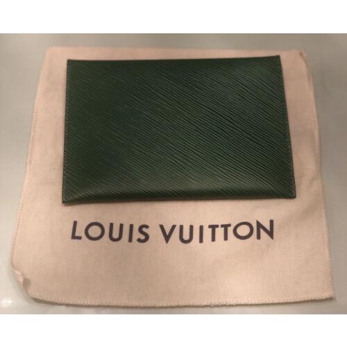 Louis Vuitton Epi Leather Invitation Envelope Emerald Green Pristine