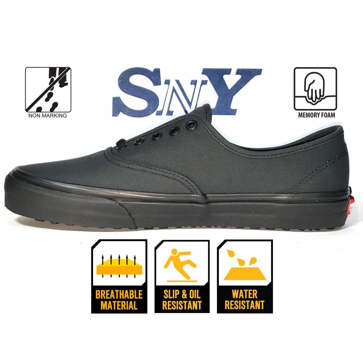 Men`s Vans Made For The Makers Black Canvas Slip Resistant Shoes