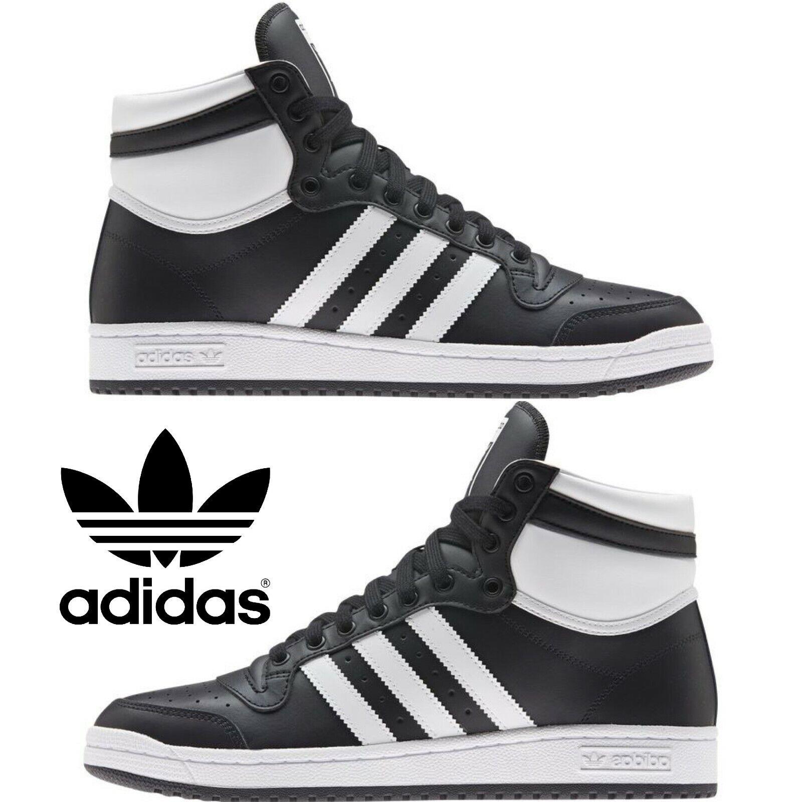 Adidas Originals Top Ten Hi Men`s Sneakers Comfort Casual Shoes White Black