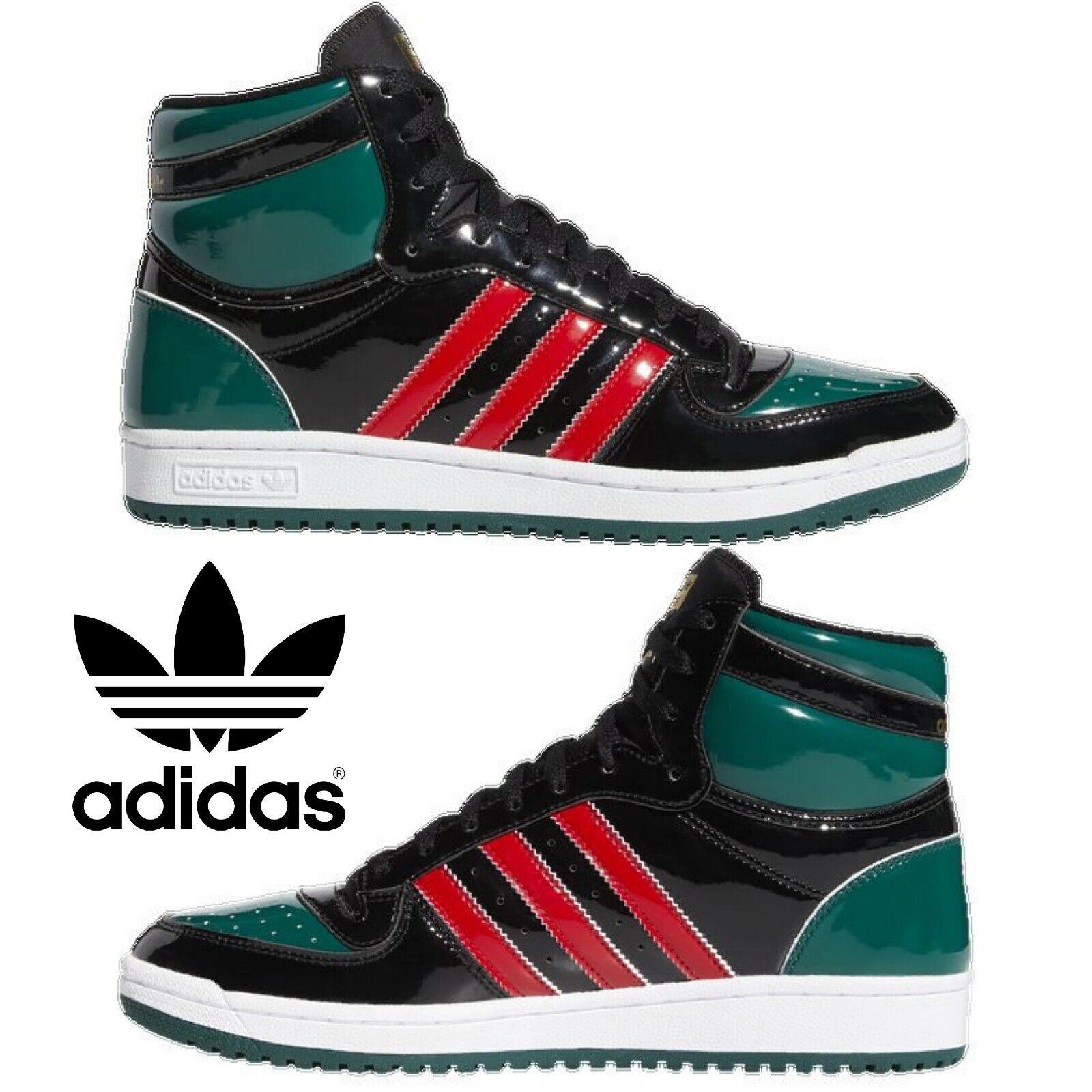 Adidas Originals Top Ten Hi Men`s Sneakers Comfort Casual Shoes Black Green