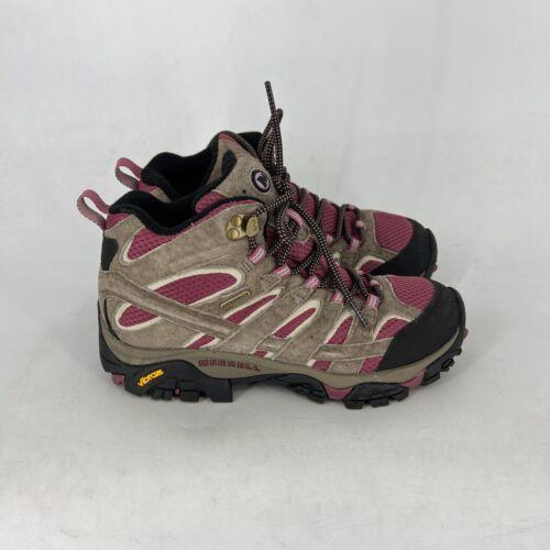 Merrell Womens Moab 2 Mid Waterproof Shoes Boulder/blush J06052 Size 7.5