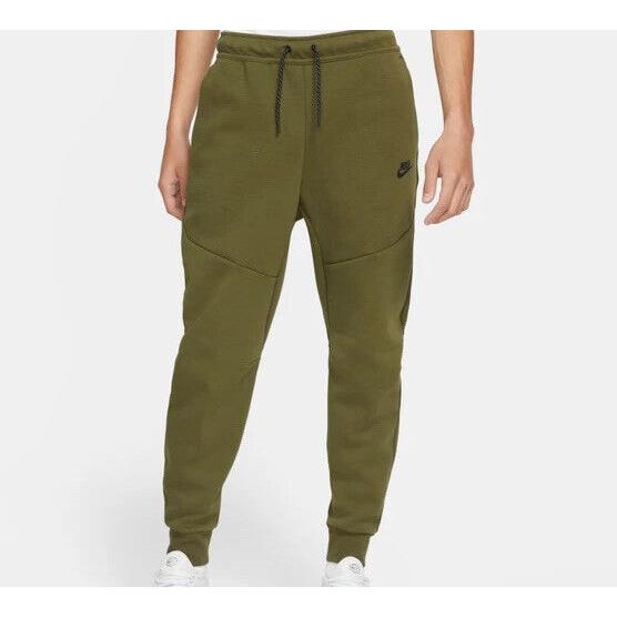 Nike Sportswear Tech Fleece Jogger Pants Mens Green Black Multi Size CU4495-326