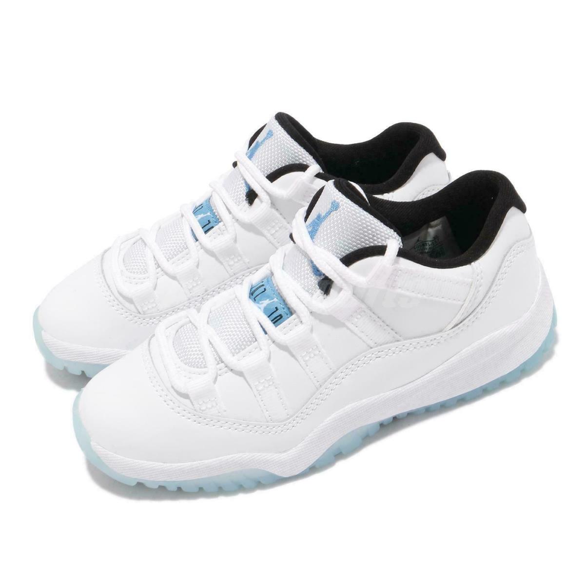 Nike Jordan11 Retro Low PS White Legend Blue Kids Casual Shoe 505835117 - White