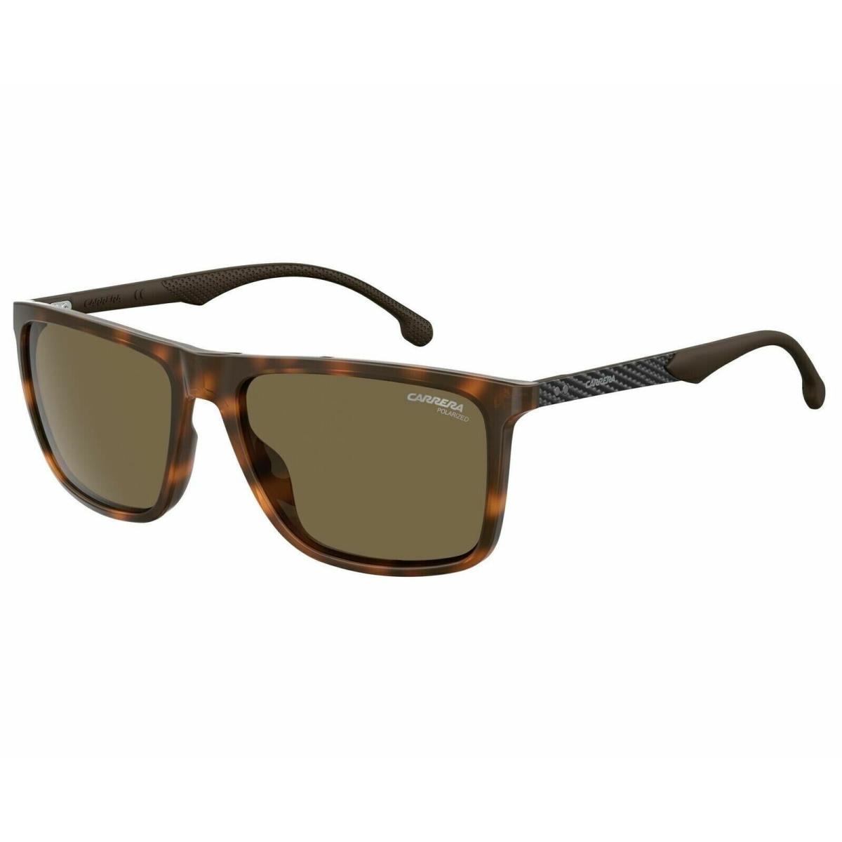 Carrera 8032S 0086 SP Sunglasses Dark Havana Frame Bronze Polarized Lenses 57 Mm