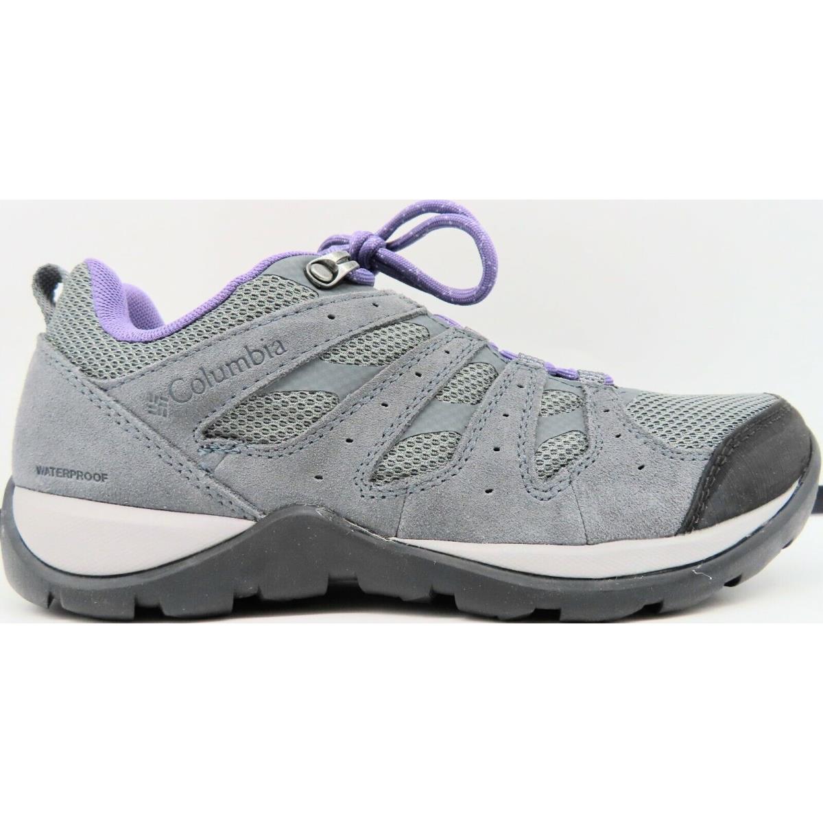 Columbia Women`s Redmond V2 Waterproof Hiking Shoes Gray/plum Size 7 BL0834