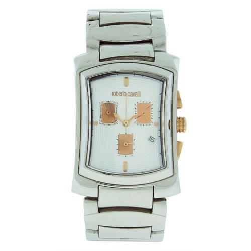 Roberto Cavalli R7253900015 Tomahawk Men`s White Analog Chronograph Date Watch