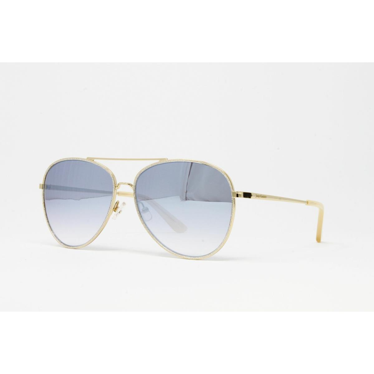 Juicy Couture Aviator Sunglasses JU599S 24S Gold White 59mm Mirrored Lens