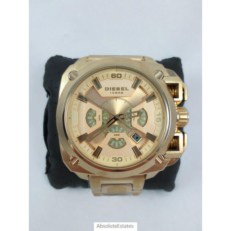 Diesel Bamf Gold Tone DZ7450 Large Mens Chronograph Watch